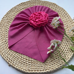 Baby Girls Flowers Decor Cap Soft Hair Wrap Head Accessories