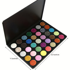 35 Colors Glitter Pearly Eyeshadow Palette Golden Multicolor Eyeshadow