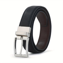 Classic PU Leather Double Sided Adjustable Waist Belt for Boys