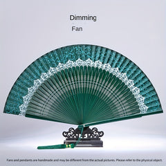 Chinese Style Lace Carry on Fan Portable Silky Fan