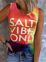 Gradient Print Tank Top Summer Sleeveless Top