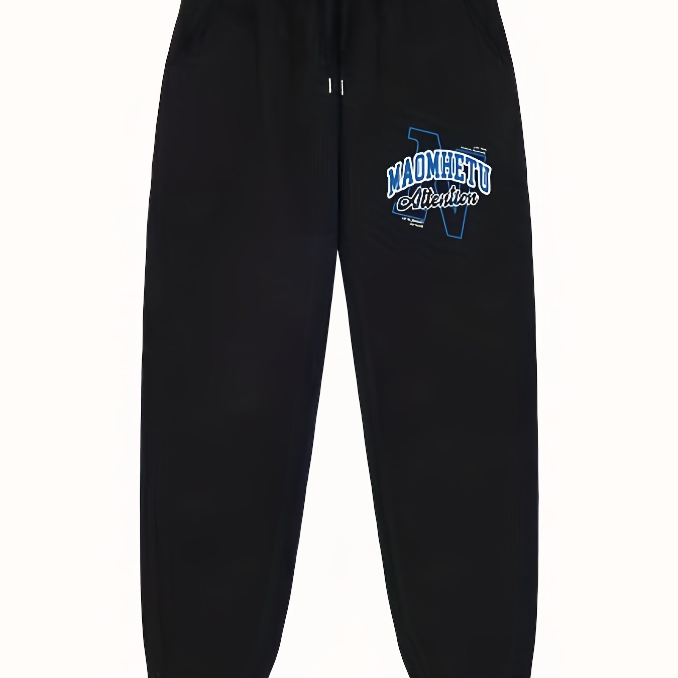 Men's Letter Print Joggers With Pockets Casual Pants
