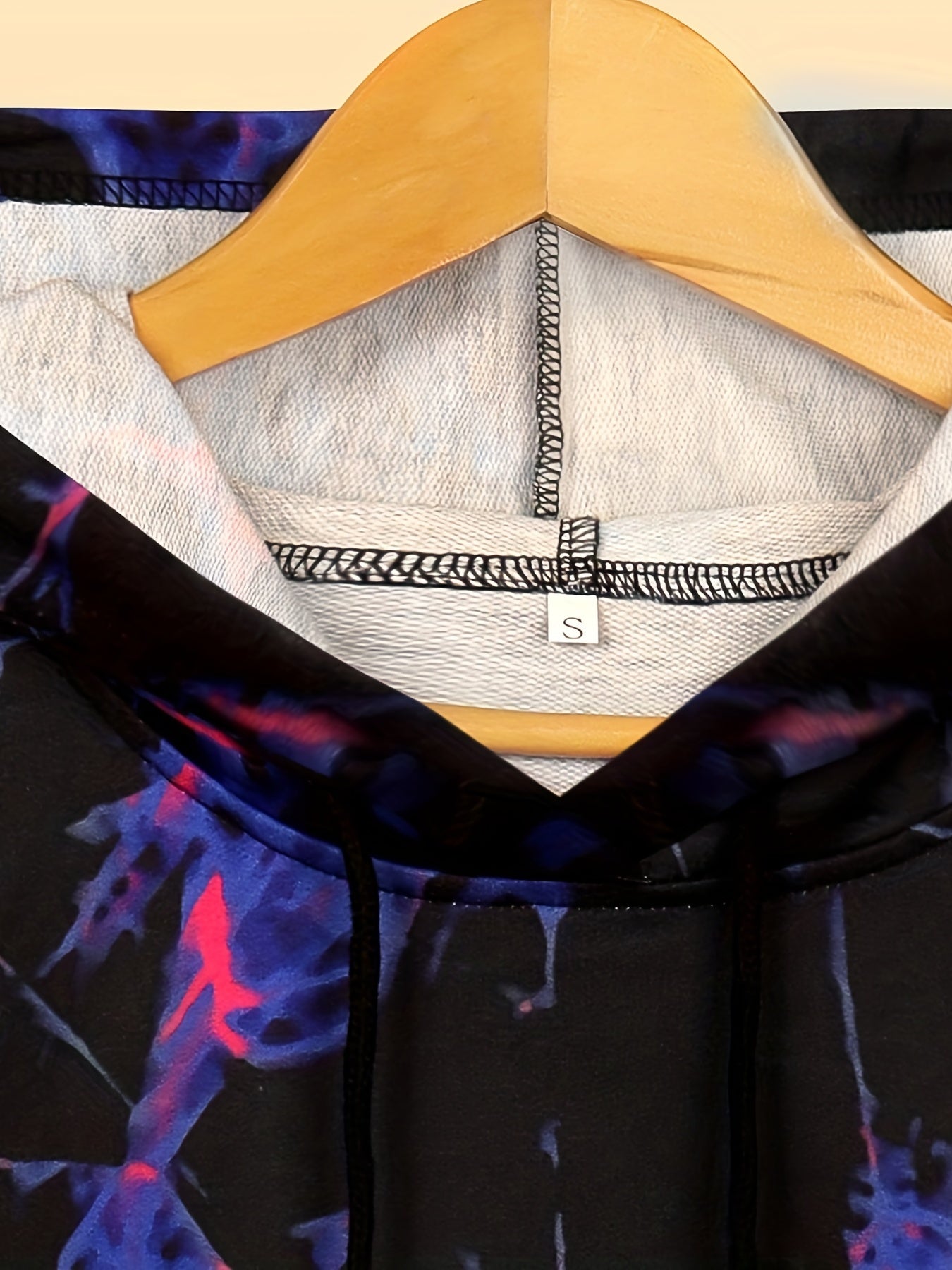 Tie Dye Sports Hooded Sweatshirt Street Casual Hoodie Women's Sporty Sweatshirt