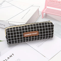Korea Checker Pen Bag Large Capacity Stationery Storage Pencil Box