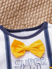 Baby Gentleman Jumpsuit LITTLE BOY Print Cotton Onesie