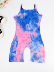 Toddler Girls Colorful Leopard Cami Rompers Jumpsuits