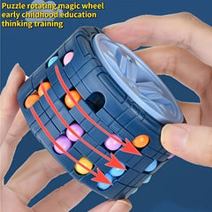 3D Cube Puzzle Toy Spin and Slide Game Early Education Skills Development