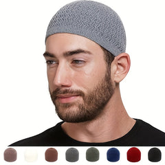 Knit Kufi Cap Stretchy Skull Cap Beanie Hat for Men Women