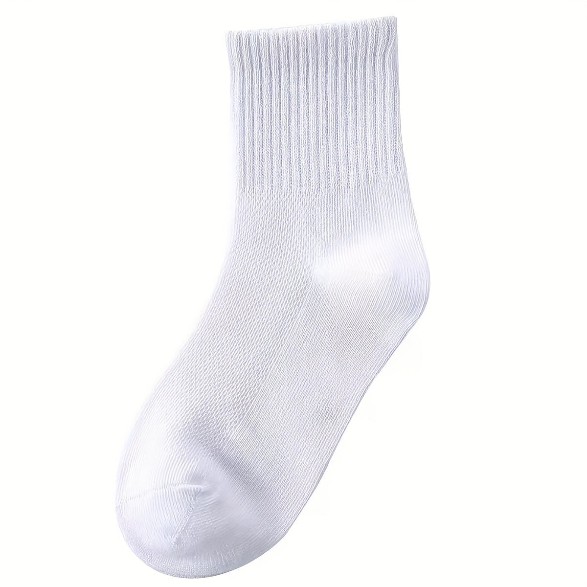 3 Pairs Solid Crew Sports Socks for Women