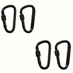 4pcs Metal Keychain Buckle Anti Rust Carabiner For Hammock Hiking Camping