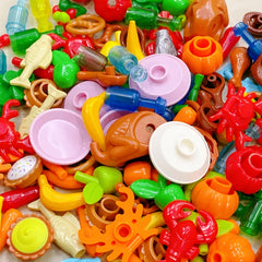 Urban Food Building Blocks Chicken Hot Dog Seafood DIY Toys