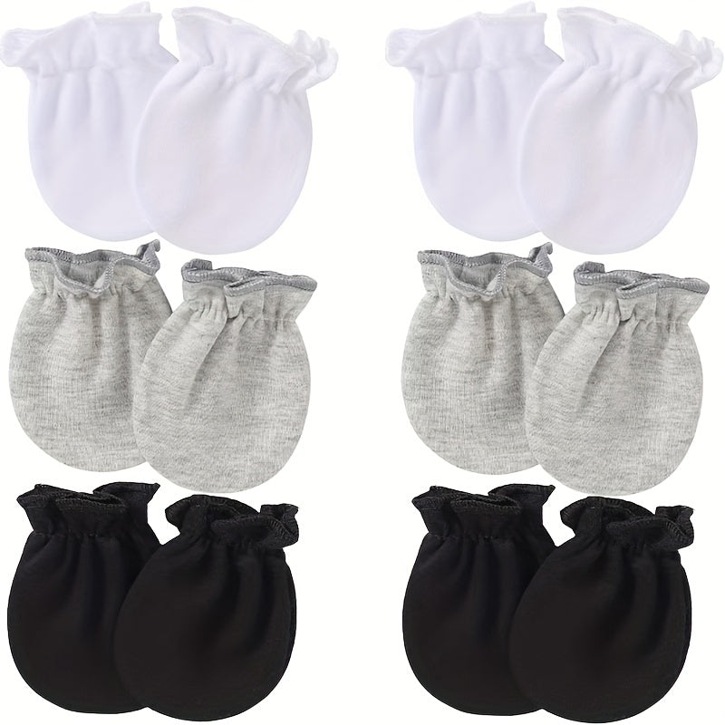 6pairs Infant Comfortable Anti-Eating Hand Gloves For Baby