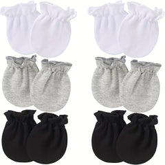 6pairs Infant Comfortable Anti-Eating Hand Gloves For Baby