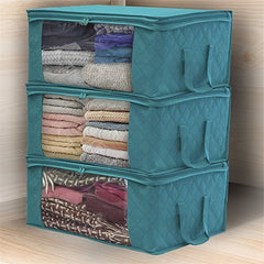 Large Capacity Clothes Storage Bag Foldable Zipper Organizer