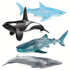 Marine Animal Model Set Toys Whale Shark Humpback Gray Killer Home Decor