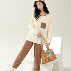 Women's Pajama Set Long Sleeve Top & Lounge Pants