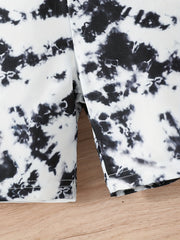 Spaghetti Tie Dye Shorts Jumpsuit For Girls