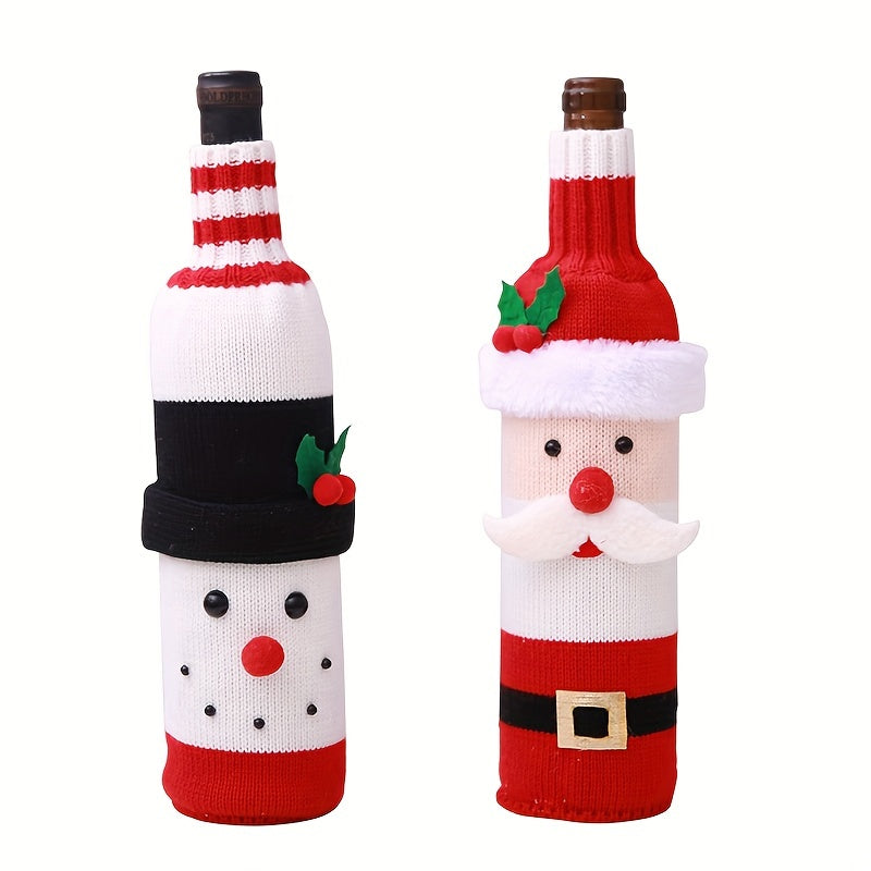 Christmas Wine Bottle Cover for Holiday Decoration