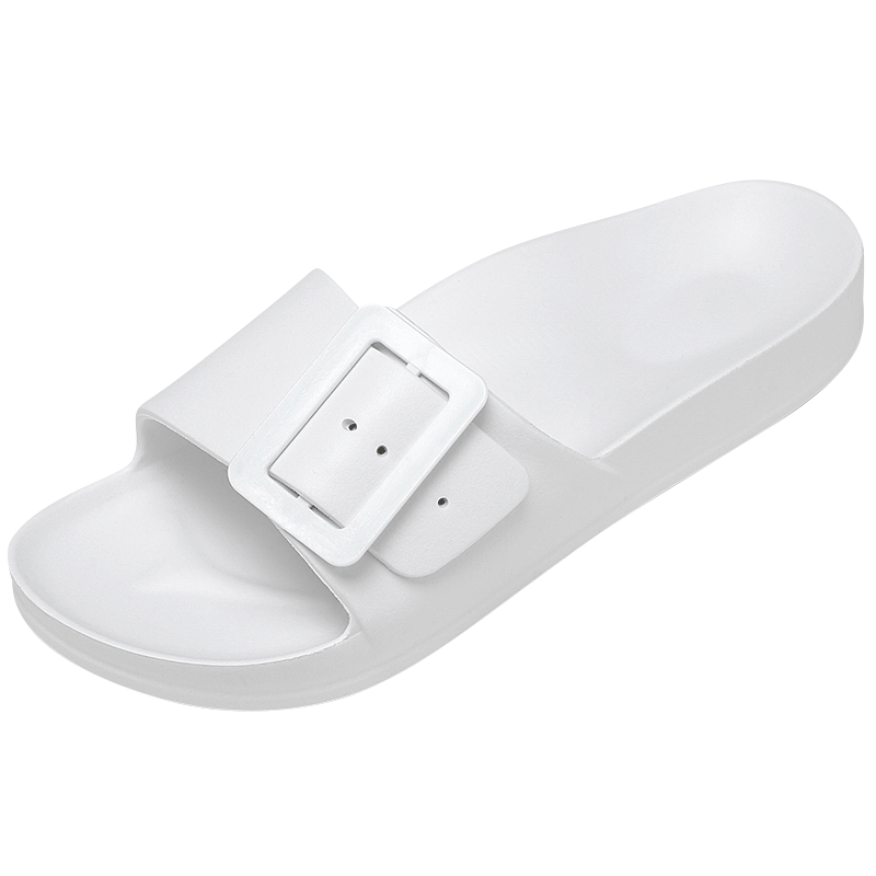 Women's Open Toe Soft Sole Bathroom Slides Non Slip Flat Shoes