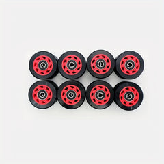 8 Pack Durable 95a Roller Skate Wheels with Bearings for Outdoor Skating