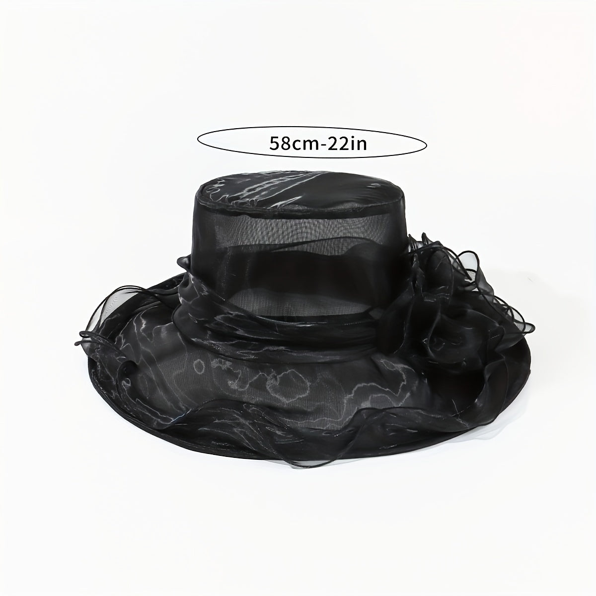 Wide Brim Organza Sun Hats Candy Mesh Breathable Bucket Hat Lightweight