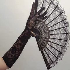 Floral Wedding Gloves Elbow Length Flapper Accessories