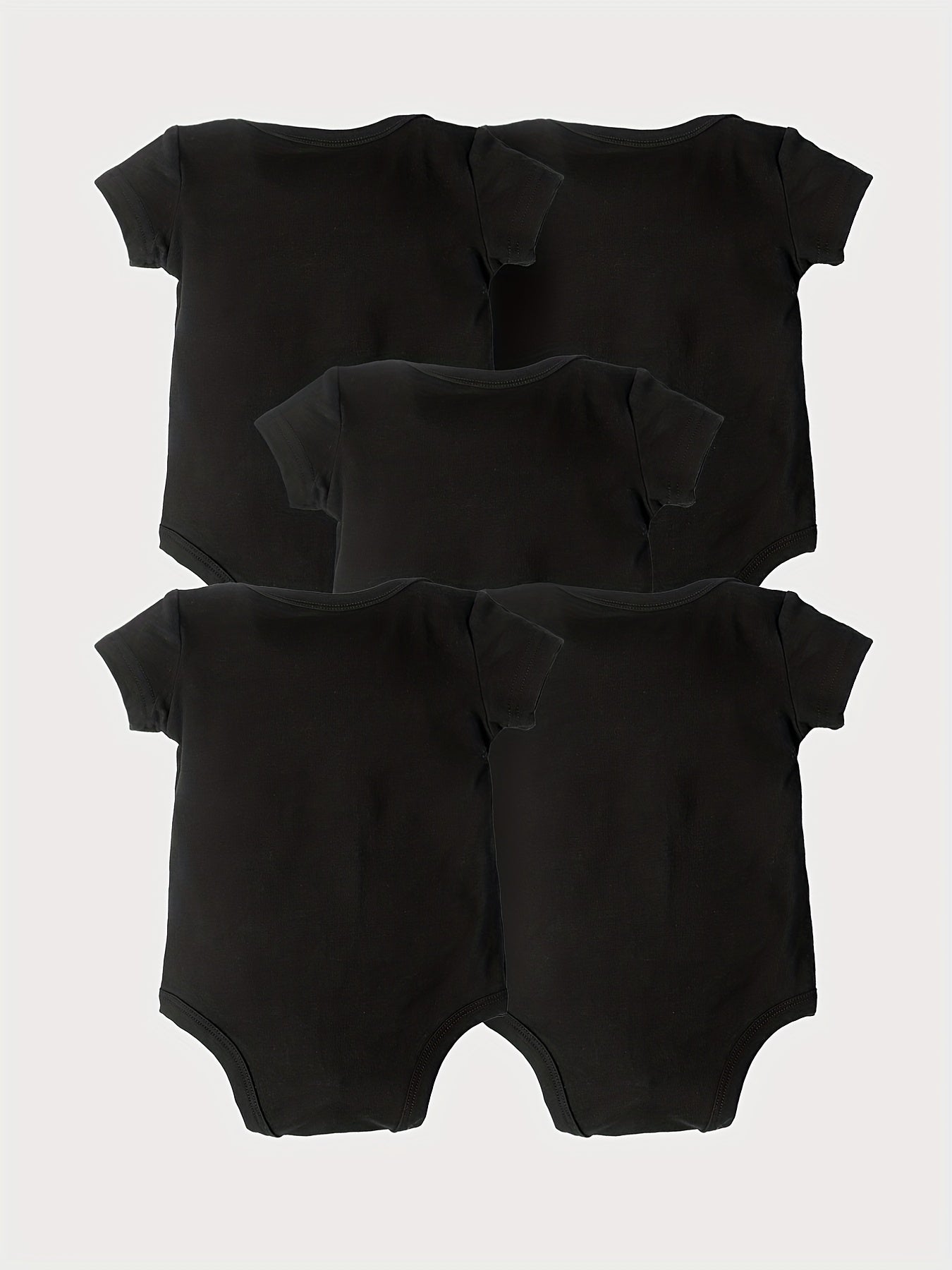 5pcs Baby Rompers LOVE MOM & DAD Newborn Short Sleeve Cotton Onesies