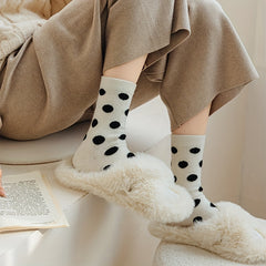 Men's Polka Dot Crew Socks Breathable Comfy Unisex Outdoor All Seasons