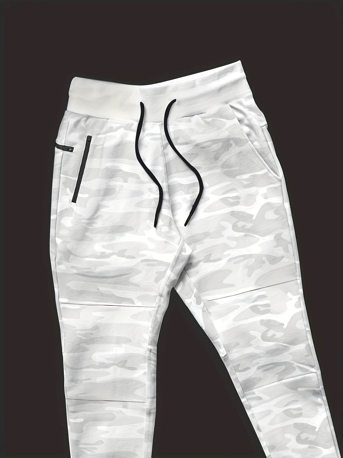 Camouflage Men's Sports Pants with Zipper Pocket