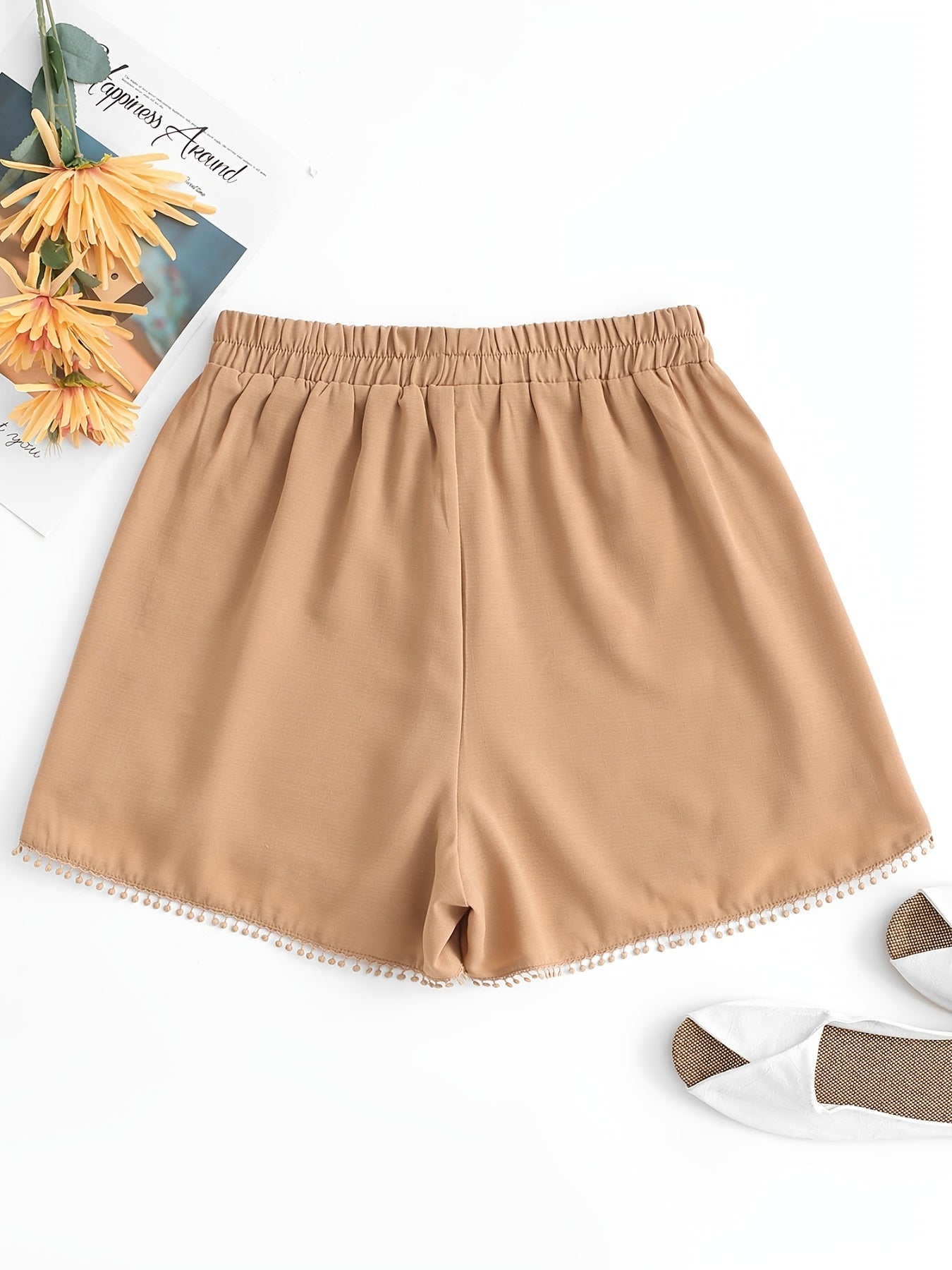 Boho Tassel Drawstring Shorts for Spring & Summer