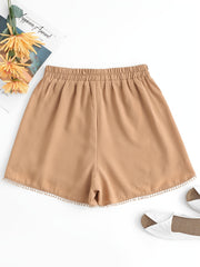 Boho Tassel Drawstring Shorts for Spring & Summer