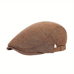 Men's Plaid Beret Newsboy Hat For Men