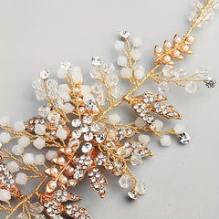 Rhinestone & Faux Pearl Hair Band Bridal Headband Vintage Hair Accessory