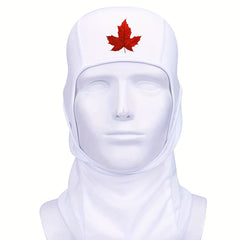 Canada Maple Leaf Print Mask Hood Men Women Outdoor Riding Balaclava Hat