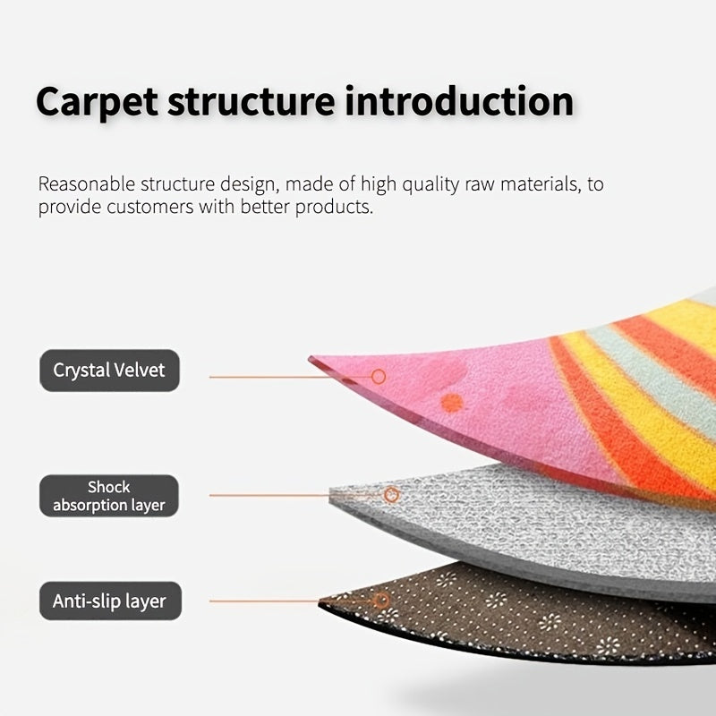 Modern Minimalist Floor Mat Soft Waterproof Non Slip Stain