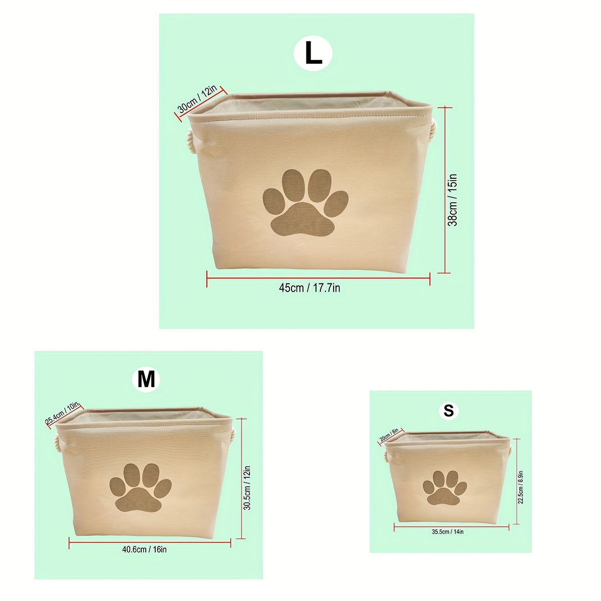 Fabric Organizing Basket Dog Storage Bin Bag Organizer Basket