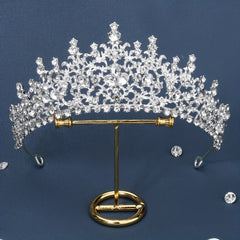 Rhinestone Crown Tiara Headband Baroque Style Bridal Hair Accessory
