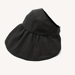 Double Layer Ponytail Visor Hat UV Protection Beach Travel Sun Hat