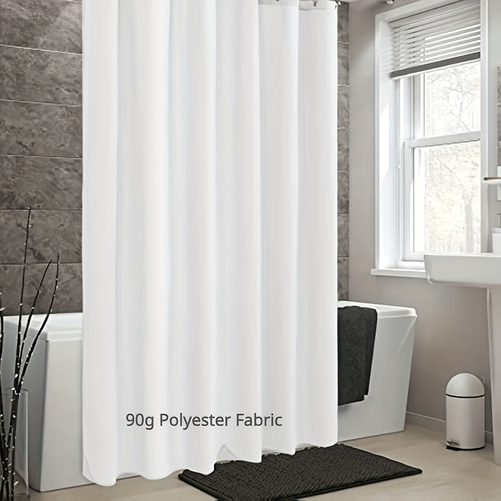 Waterproof Polyester Shower Curtain with Hooks