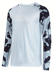 Men's Tie Dye Long Sleeve Motorcycle T-shirt