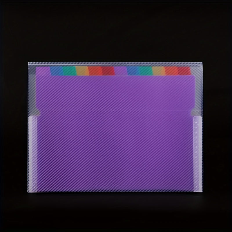 Rainbow Accordion Bag, 13 Grid Classification, Portable File