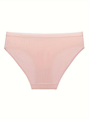 6 Pack Women's Plus Size Ribbed Mid Waisted Comfort Soft Briefs Set