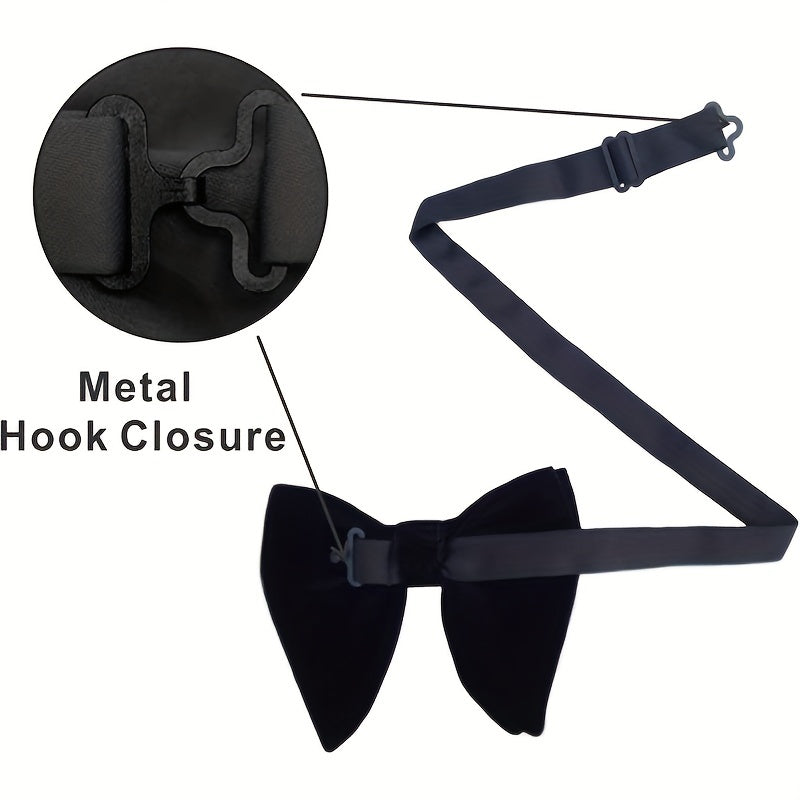 Velvet Butterfly Bow Tie for Wedding Groomsmen