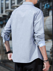 Men's Formal Button Up Shirt with Chest Pocket