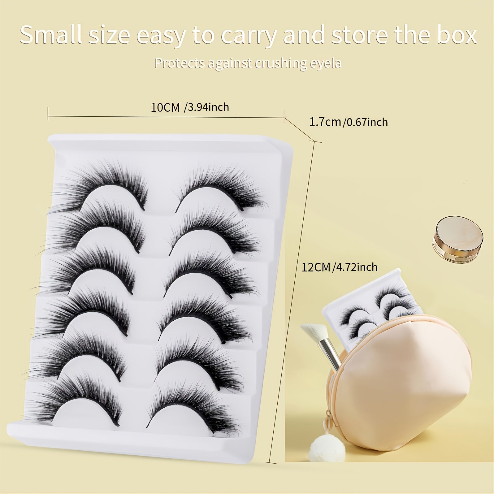 6 Pairs 3D Mink False Eyelashes Fox Eye Cat Eye Look