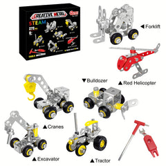 272pcs Metal Building Blocks DIY Engineering Educational Toy for Ages 8