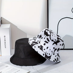 Cow Panda Bucket Hat for Summer Travel
