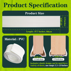 Adjustable PVC Under Door Draft Stopper Seal Weather Stripping Energy Saving
