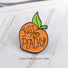 Cartoon Peach Fruit Shaped Brooch Accessories