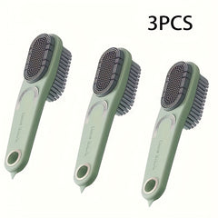 3pcs Silicone Shoe Brush Long Handle Cleaning Tools